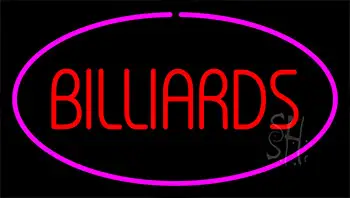 Red Billiards Purple LED Neon Sign