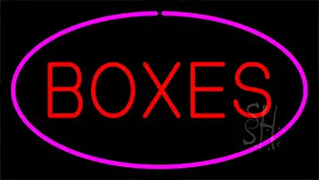 Boxes Purple LED Neon Sign
