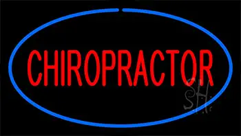 Red Chiropractor Blue LED Neon Sign