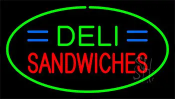 Deli Sandwiches Green LED Neon Sign