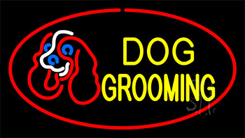 Dog Grooming Red LED Neon Sign