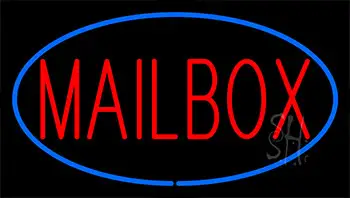 Mailbox Blue LED Neon Sign