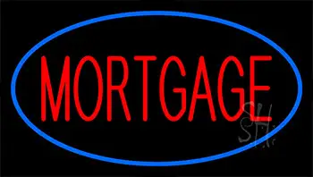 Mortgage Blue LED Neon Sign