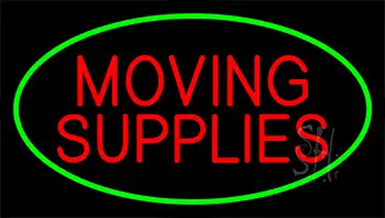 Moving Supplies Green LED Neon Sign