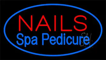 Nails Spa Pedicure Blue LED Neon Sign