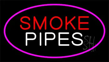 Smoke Pipes Pink LED Neon Sign