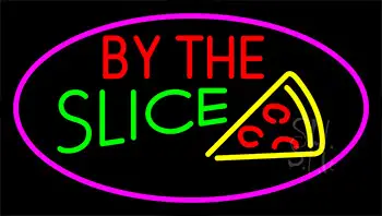 By The Slice Pink LED Neon Sign