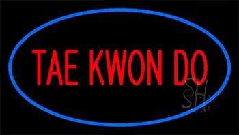 Tae Kwon Do Blue LED Neon Sign