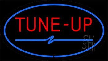 Tune Up Blue LED Neon Sign