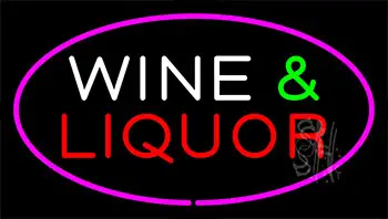 Wine And Liquor Purple LED Neon Sign