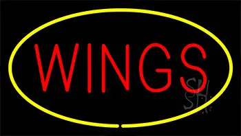 Wings Yellow LED Neon Sign