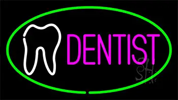 Pink Dentist Green LED Neon Sign