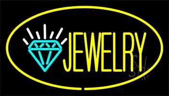 Jewelry Yellow LED Neon Sign