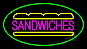 Sandwiches Green LED Neon Sign