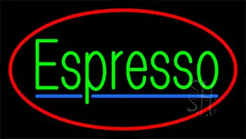 Green Espresso LED Neon Sign