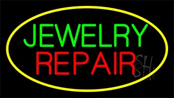 Jewelry Repair Yellow LED Neon Sign