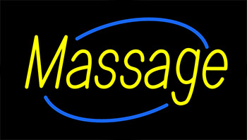 Yellow Massage LED Neon Sign