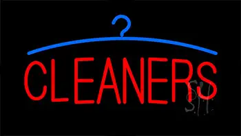 Red Cleaners Logo LED Neon Sign