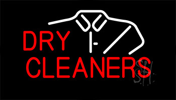 Red Dry Cleaners Shirt Logo LED Neon Sign