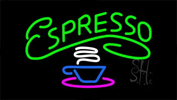 Green Espresso LED Neon Sign