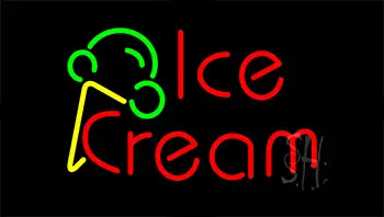 Red Ice Cream LED Neon Sign