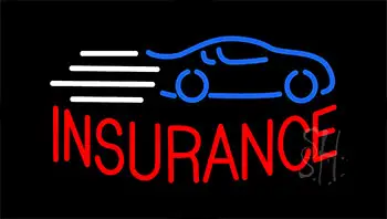 Insurance With Car Logo LED Neon Sign