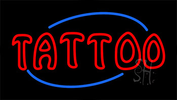 Red Double Stroke Tattoo LED Neon Sign