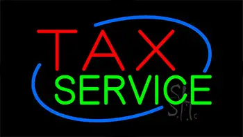 Tax Service LED Neon Sign