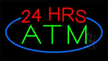 24 Hrs Atm LED Neon Sign