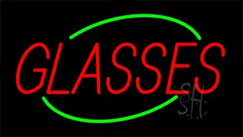 Red Glasses LED Neon Sign