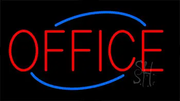Red Office LED Neon Sign