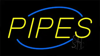 Yellow Pipes LED Neon Sign
