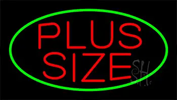Red Plus Size Green Border LED Neon Sign