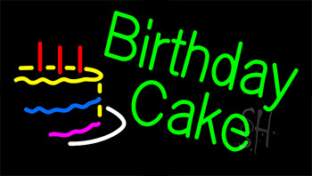 Birthday Cake LED Neon Sign