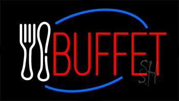 Buffet With Spoon And Fork LED Neon Sign