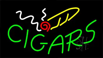 Green Cigars Logo LED Neon Sign