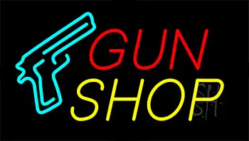 Gun Shop LED Neon Sign