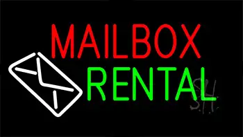 Mailbox Rental Block LED Neon Sign