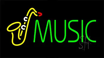 Green Music LED Neon Sign