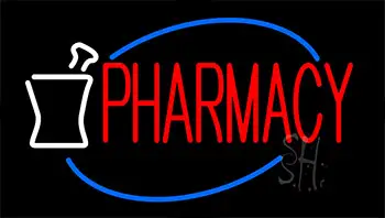 Red Pharmacy Logo LED Neon Sign
