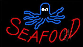 Jellyfish Logo Seafood LED Neon Sign