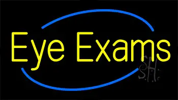 Yellow Eye Exams LED Neon Sign