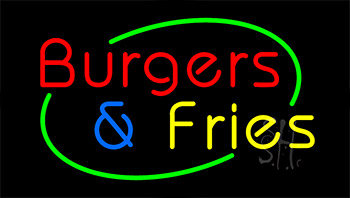 Burgers And Fries LED Neon Sign