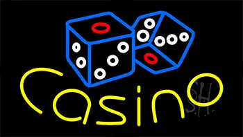 Casino With Dice LED Neon Sign