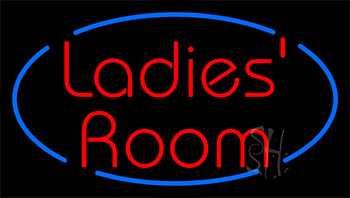 Red Ladies Room LED Neon Sign