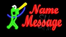 Custom Baseballer Logo 1 LED Neon Sign