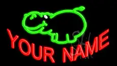 Custom Hippopotamus LED Neon Sign