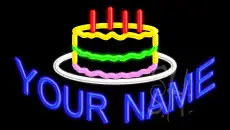 Custom Birthday Cake LED Neon Sign