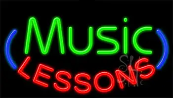 Music Lessons LED Neon Sign