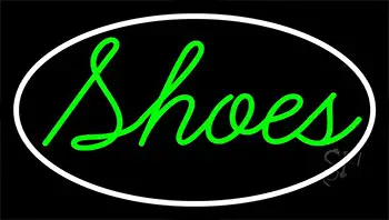 Green Cursive Shoes With Border LED Neon Sign